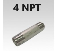 4 NPT Type 316 Stainless Pipe Nipples